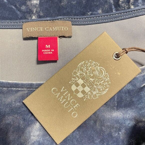 Vince Camuto Blue Velvet Blouse - Picture 5 of 8